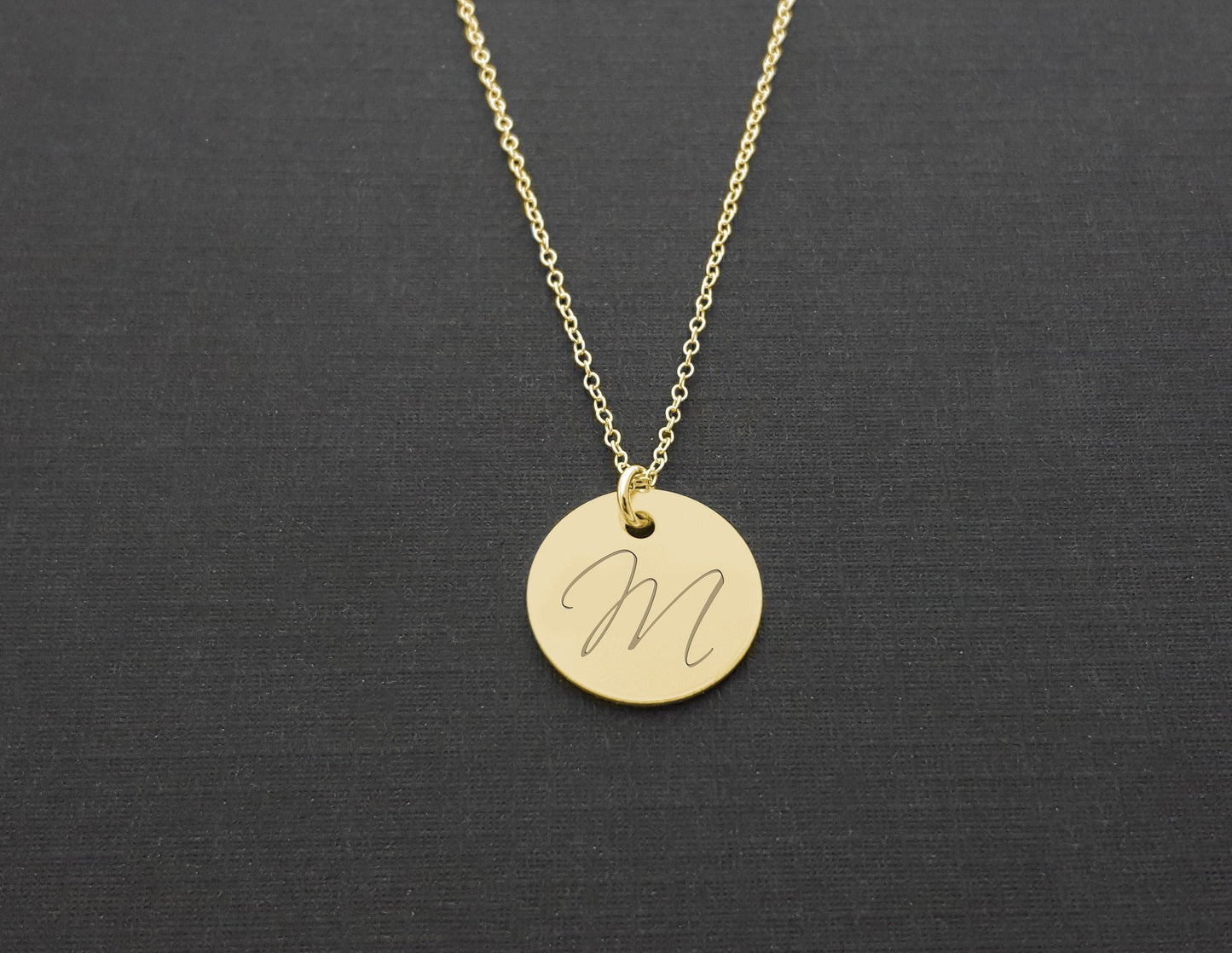 14k Gold Initial Necklace