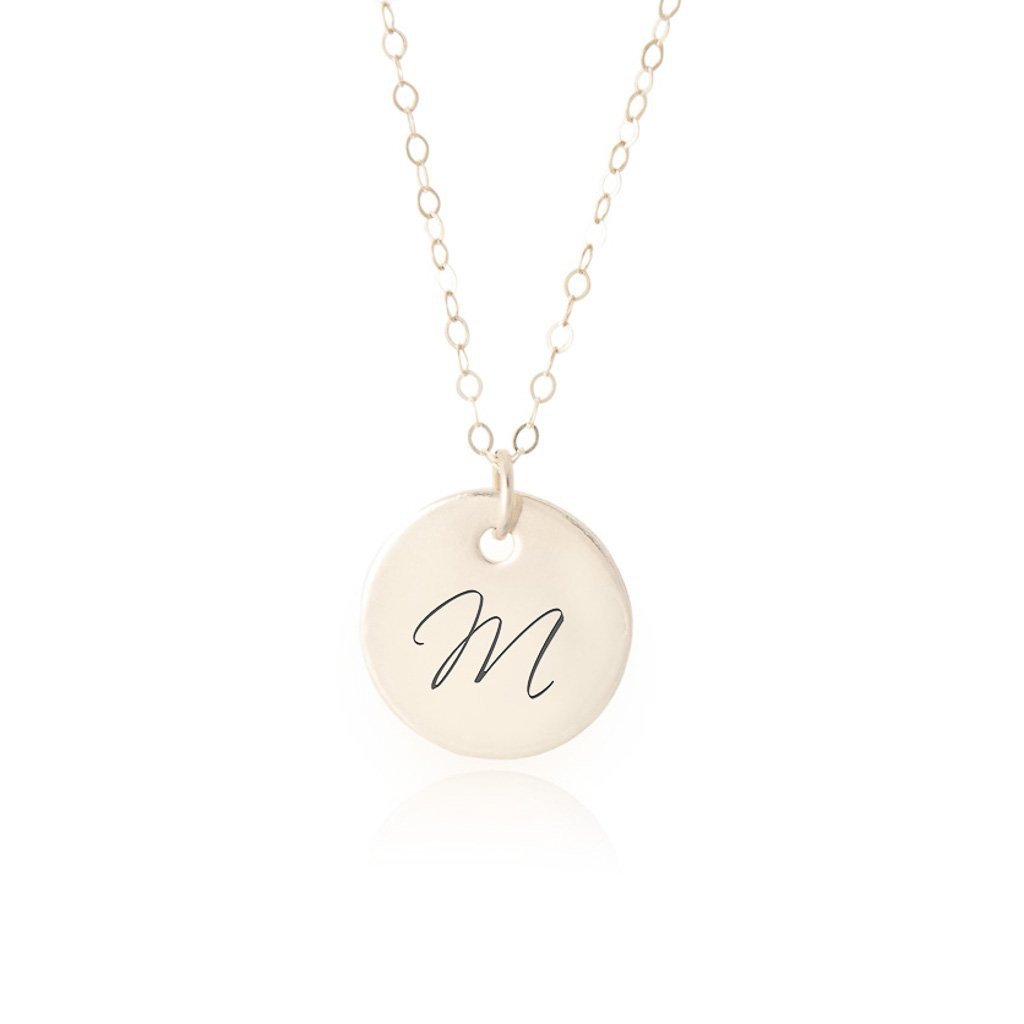 14k Gold Initial Necklace
